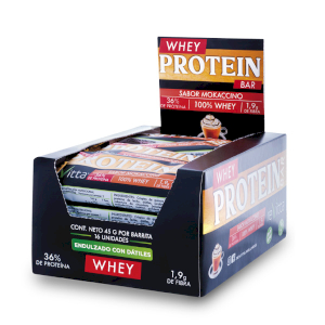 Caja 16 Barritas Whey Mokaccino Protein Bar 45 Grs.